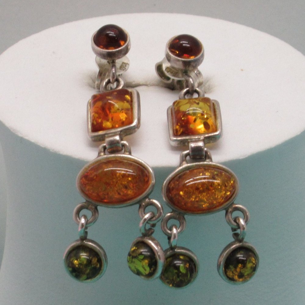 Beautiful Vintage Multicolor Ámbar Earrings